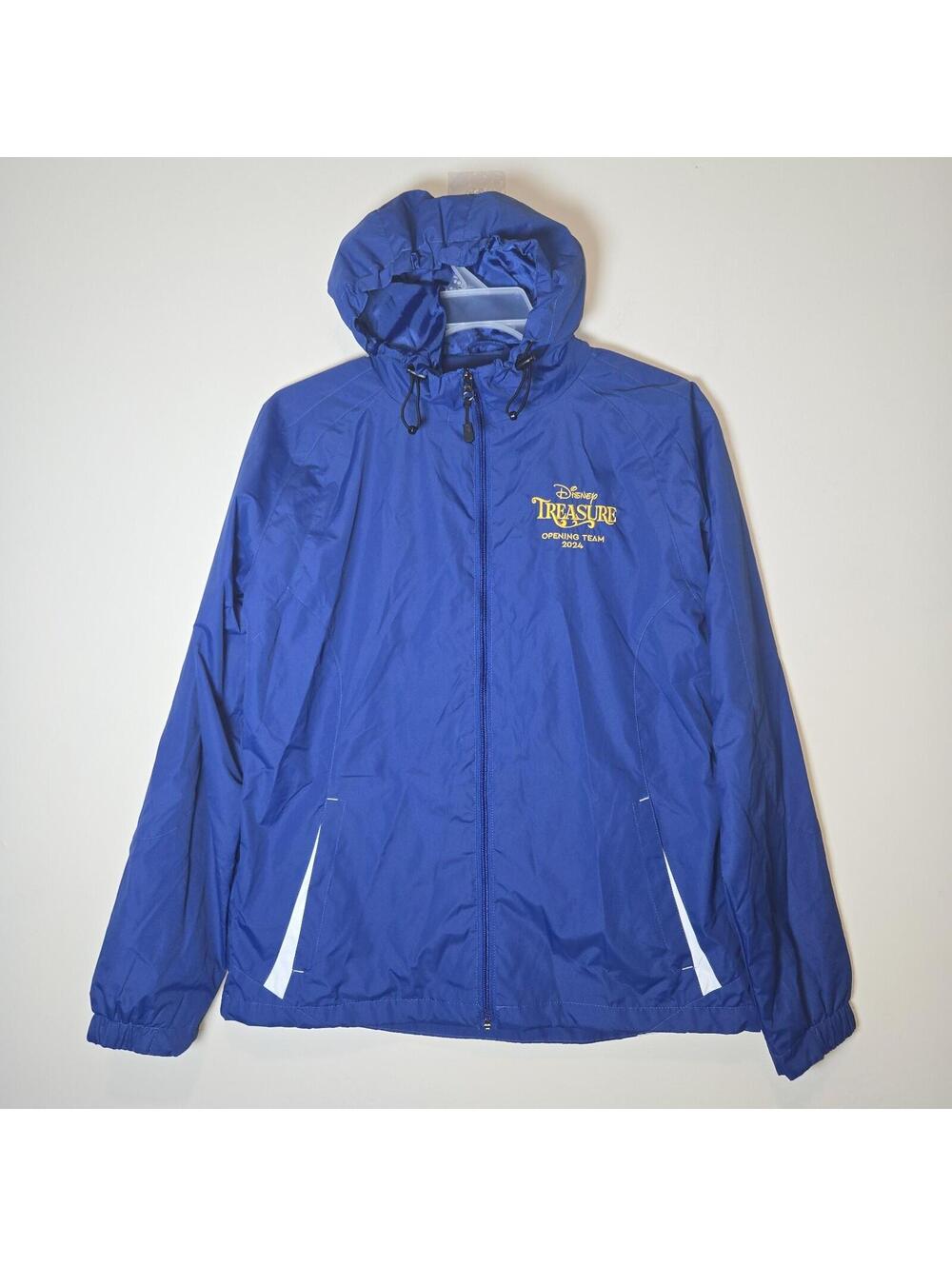 Disney Cruise Treasure Opening Team Cast Member 2024 Jacket L Hooded Windbreaker